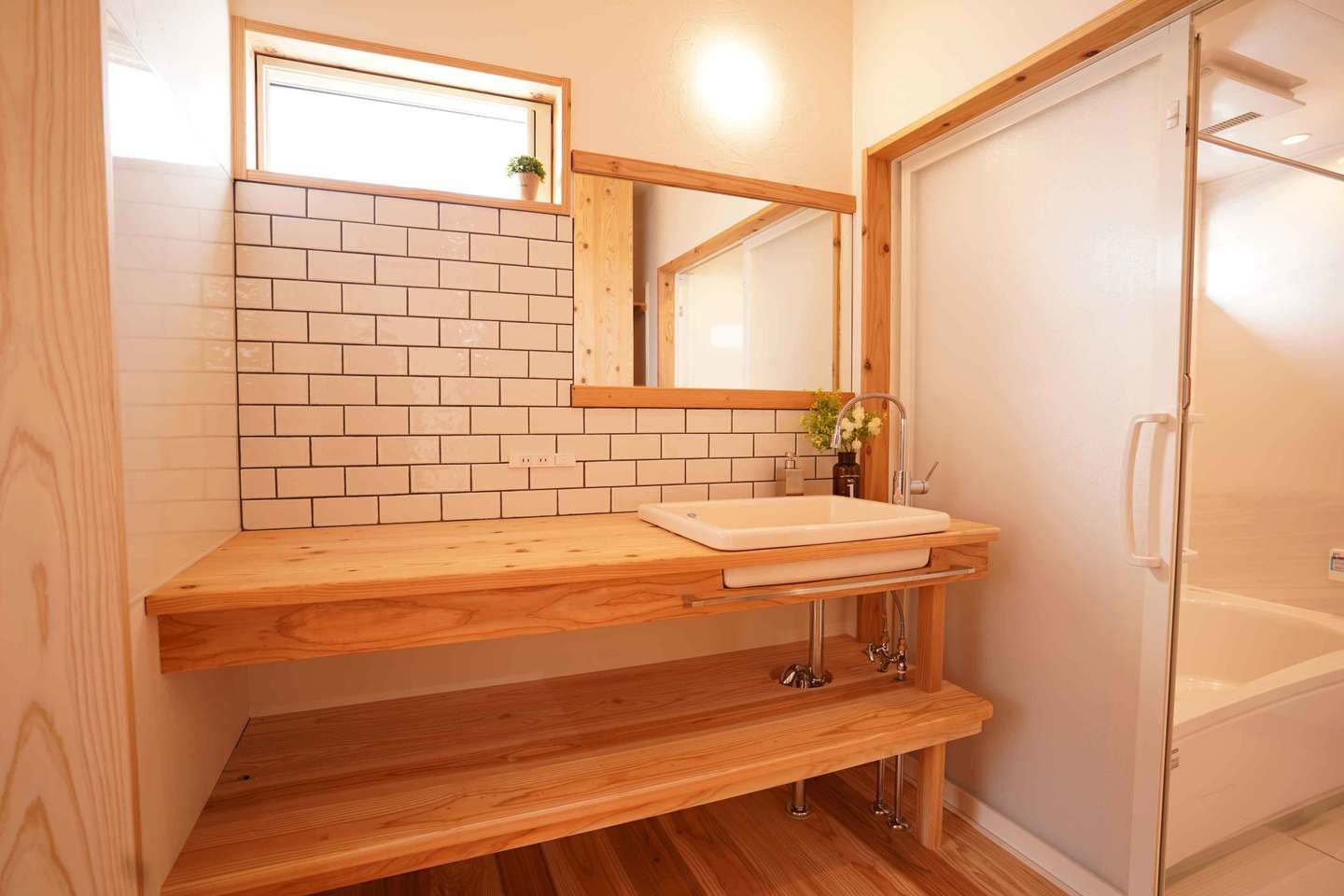 事例_木製洗面台