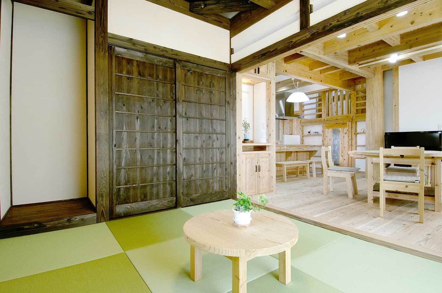 事例_和室・黒杉の建具